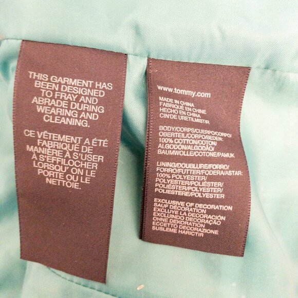 Tommy Hilfiger Striped Tweed Cropped Jacket | Size 4 | Nautical Preppy Chic - Picture 4 of 6